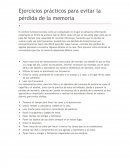 Ejercicios practicos para evitar perdida de la memoria