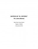 SINTESIS DE “EL CRITERIO”