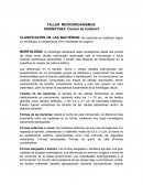 TALLER MICROORGANISMOS. ASIGNATURA: Control de Calidad II