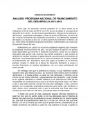 ANALISIS: PROGRAMA NACIONAL DE FINANCIAMIENTO DEL DESARROLLO 2013-2018