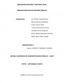 PROPUESTA CONJUNTA DESCENTRALIZACION Y GESTION LOCAL