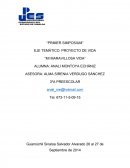 EJE TEMÁTICO: PROYECTO DE VIDA “MI MARAVILLOSA VIDA”