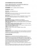 FICHA BIBLIOGRAFICA ANALISIS DE ARTICULO CIENTIFICO TRABAJO DE AULA