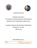 BIOLOGIA 2 ACTIVIDAD DE ADQUISICION DEL CONOCIMIENTO