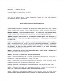 Taller de Encuadernación. Página 1