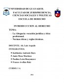 La abogacía, ética profesional.