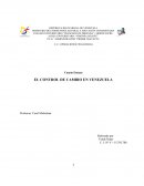 EL CONTROL DE CAMBIO EN VENEZUELA