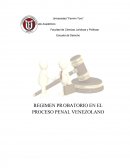 Regimen Probatorio Penal en venezuela.