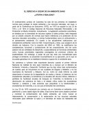 Derecho a gozar de un ambiente sano