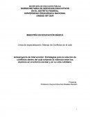 Anteproyecto de resolución de conflictos en el aula.
