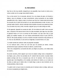 EL RECUERDO - ENSAYO. Página 1