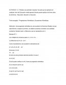 Actividad Progresiones aritméticas o sucesiones aritméticas