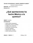 Aportaciones de México a la Química.