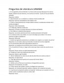 Preguntas de Literatura UNMSM
