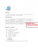 Practica Aprender a montar el equipo para la técnica de reflujo y preparar una separación sólido-líquido.