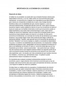 IMPORTANCIA DE LA ECONOMIA EN LA SOCIEDAD