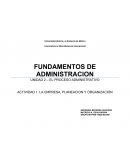 Actividad. La empresa, planeacion y organización