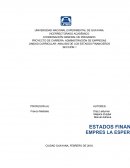 Analisis financieros LA ESPERANZA, C.A.