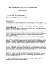 Pedagogía transformadora.. Página 1