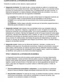 CLASIFICACIÖN DE LA INTEGRACION ECONOMICA