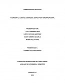 ATENCION AL CLIENTE,LIDERAZGO, ESTRUCTURA ORGANIZACIONAL.