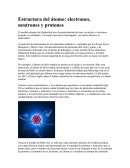 Estructura del átomo: electrones, neutrones y protones