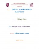 MANTTO. A GENERADORES ELÉCTRICOS Tema: PRÁCTICA 1