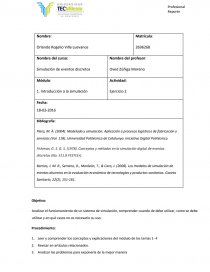 Ejercicio 2 Simulacion de Eventos Discretos. Página 1
