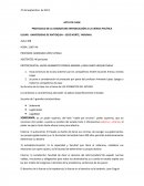 Acta de clase. Protocolo de la asignatura introducción a la ciencia política