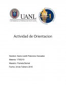 Actividad de Orientacion de "derecho"