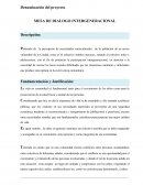 Denominación del proyecto MESA DE DIALOGO INTERGENERACIONAL