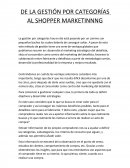 DE LA GESTIÓN POR CATEGORÍAS AL SHOPPER MARKETINNNG