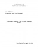 Preguntas de la lectura: Todo el mundo quiere ser alguien