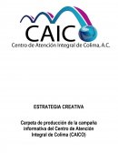 Estadistica descriptiva: Carpeta de producción de la campaña informativa del Centro de Atención Integral de Colima (CAICO)