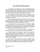 La Era del Conocimiento.