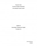 Intermediate Communicative English. Workshop Two