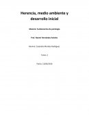 Herencia y medio ambiente en desarrollo inicial cognositivo.