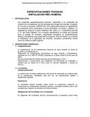 ESPECIFICACIONES TECNICAS INSTALACION RED HUMEDA