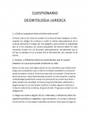 Cuestinario de la deontología.