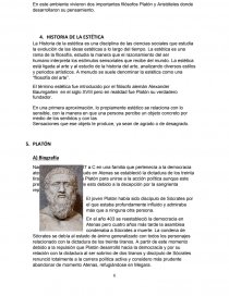 LAS IDEAS ESTÉTICAS DE PLATÓN Y ARISTÓTELES, SU APLICACIÓN A LAS ARTES Y CONSECUENCIAS EN EL MUNDO ANTIGÜO Y EN LA ACTUALIDAD.. Página 6