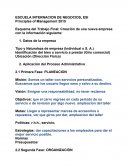 Esquema del Trabajo Final: Creación de una nueva empresa