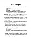 Reglamentación de la Unión Europea