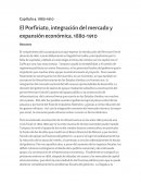 El Porfiriato, integración del mercado y expansión económica. 1880-1910