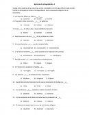 Escoge entre palabras de las columnas a), b) y c) la palabra correcta que falta en cada oración. Escribe en el espacio el número correspondiente. Sería conveniente disponer de un diccionario.