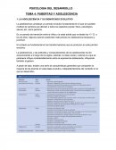Psicologia del desarrollo. Adolescencia y pubertad