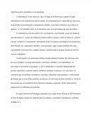 Importancia de las matemáticas en psicologia.