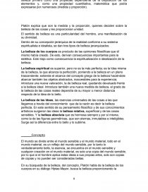 LAS IDEAS ESTÉTICAS DE PLATÓN Y ARISTÓTELES, SU APLICACIÓN A LAS ARTES Y CONSECUENCIAS EN EL MUNDO ANTIGÜO Y EN LA ACTUALIDAD.. Página 8