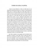 Análisis de la ética y la política.