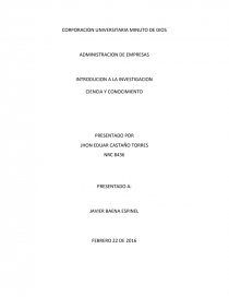 CIENCIA Y CONOCIMIENTO CIENTIFICO. Página 1