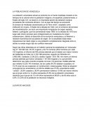 Ensayo LA POBLACION DE VENEZUELA
